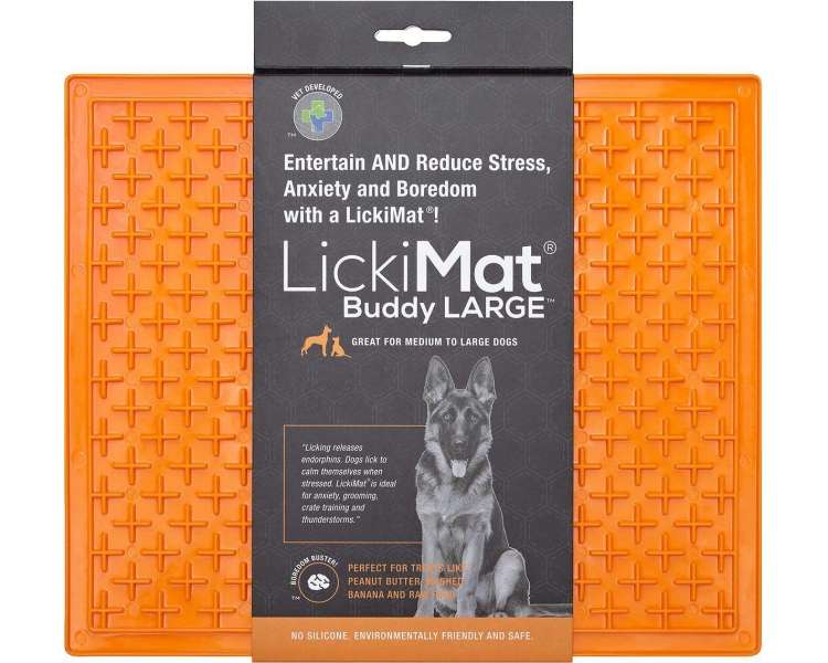 LICKI MAT - Dog Bowl Buddy Xl Orange 30,5X25,5Cm - (645.5380)