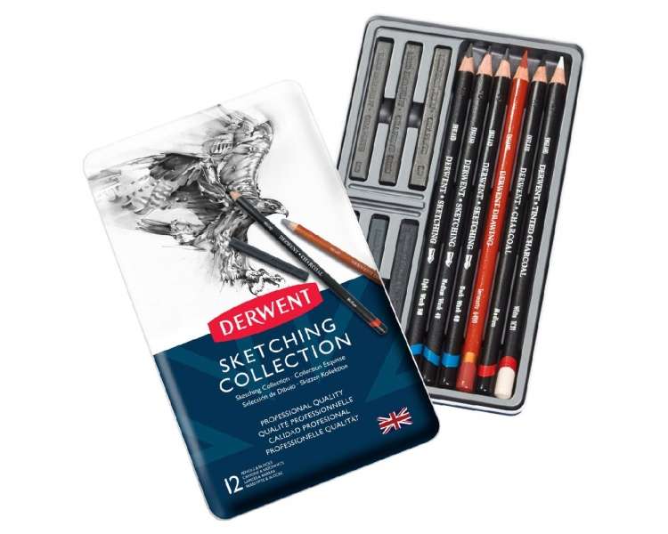 Derwent - Sketching Collection Set, 12 Tin