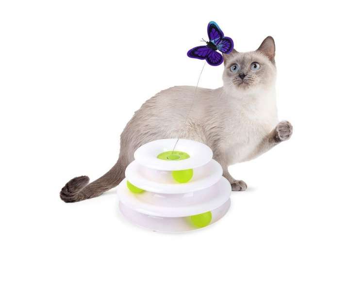 All For Paws - Cat Toy Interactive Tower Of Butterfly 25X25X14Cm - (787.7560)