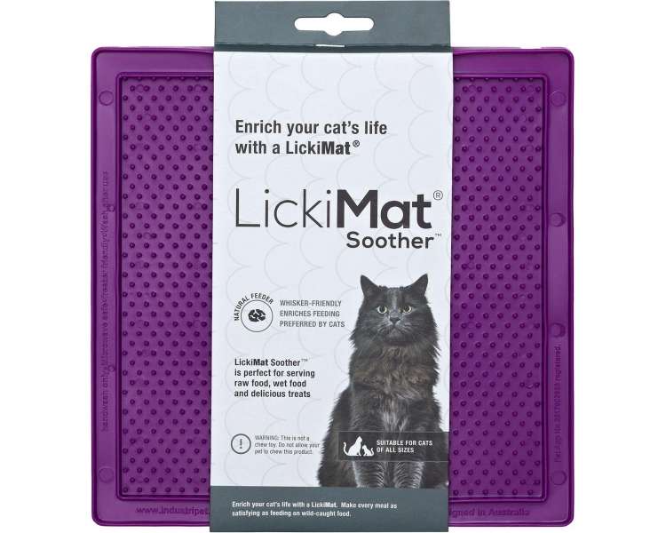 LICKI MAT - Cat Soother Purple 20X20Cm - (785.5344)