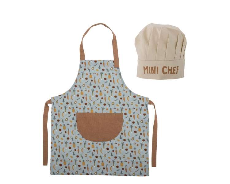 Bloomingville - Camil Apron, Blue, Cotton (82059619)