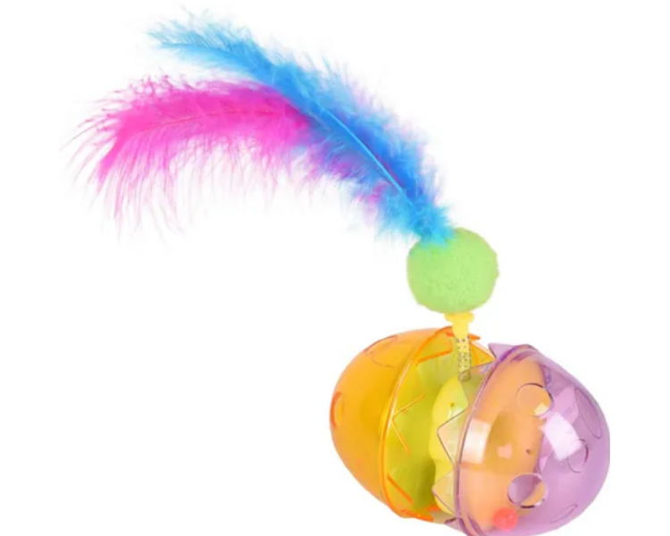 Flamingo - Cat toy, Ugo egg mix with feather - (540058510504)