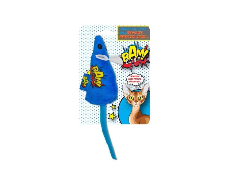 BAM! - Toy with Catnip - 10 cm - Mouse Blue - (503319005954)