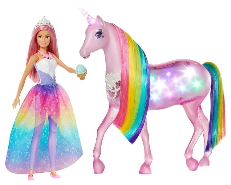 Barbie - Dreamtopia Magic Touch Unicorn & Doll (FXT26)