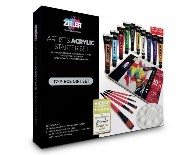 Zieler, Set De Inicio De Acrílicos Para Artistas (609299307)