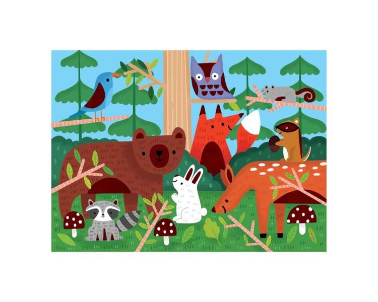 Mudpuppy - Puzzle 42 pcs - Woodland Fuzzy Puzzle - (M60716)