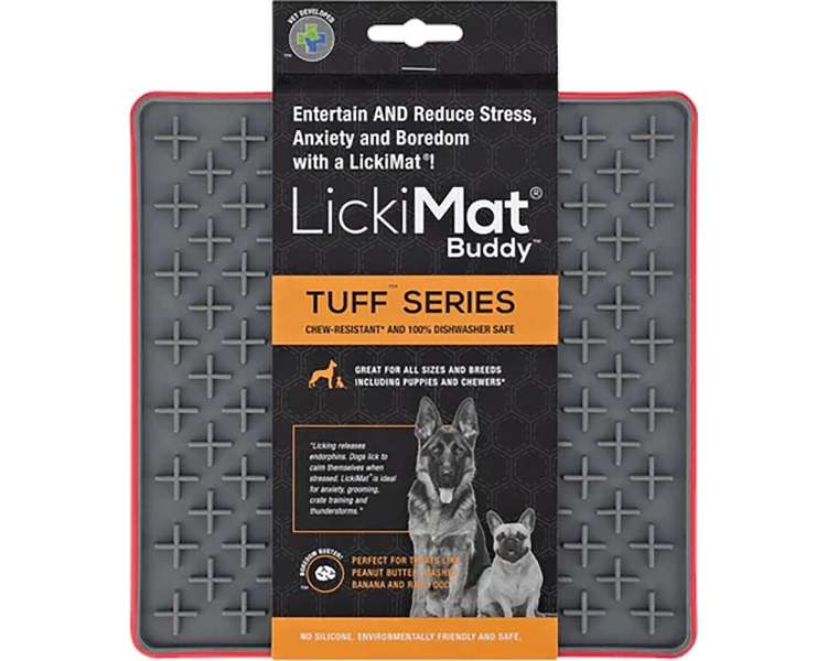 LICKI MAT - Dog Bowl Buddy Tuff Red 20Cm - (645.5456)