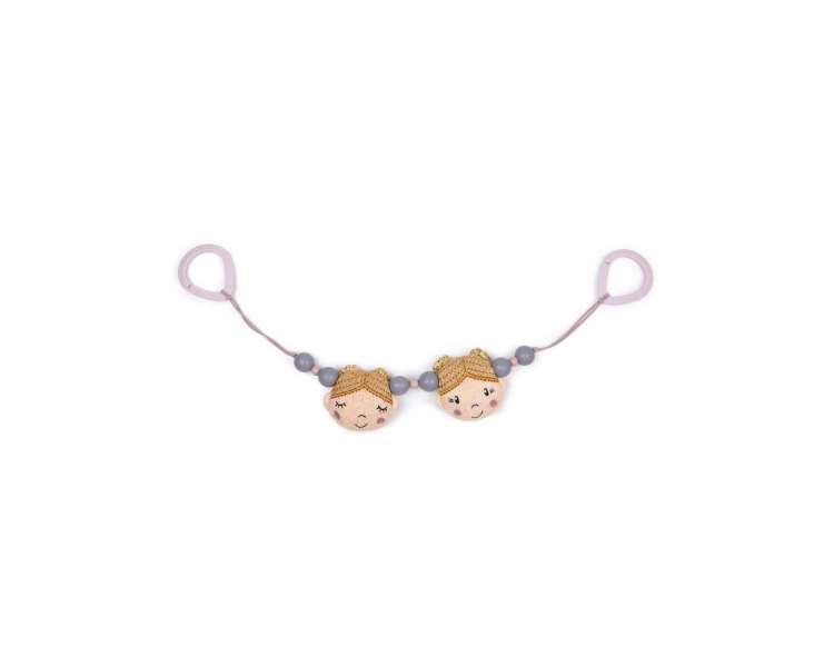 Smallstuff - Stroller Chain Knittet - Soft Rose Ballerina