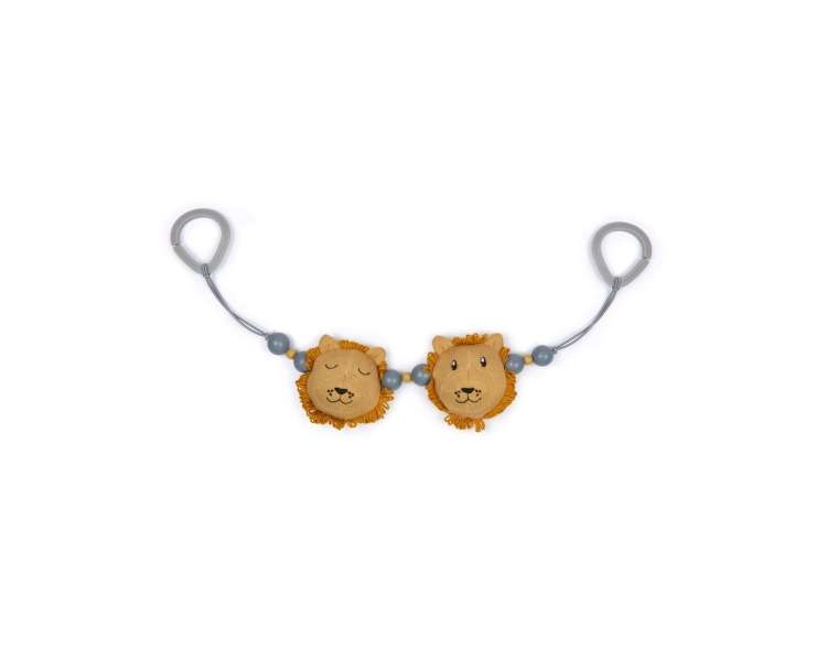 Smallstuff - Stroller Chain Knittet -  Soft Curry Lion