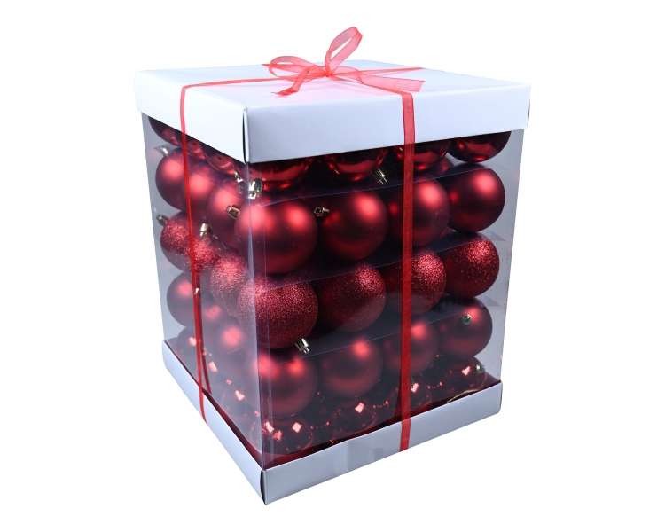 DGA - Ball, mat/shiny/glitter, Red (1481178)