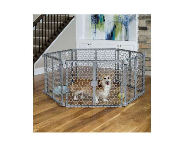 Carlson -  Pet Yard 2-in-1 Plastic Gate & Pen 6-Sektions 71CM High - (704.2002)