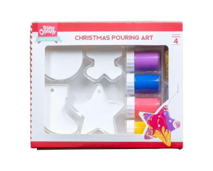 Joker - Christmas Pouring Art (4 items) (98226)