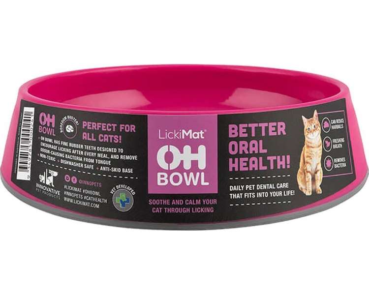 LICKI MAT - Cat Oral Hygiene Bowl Pink Ø15X4,6Cm - (785.5402)