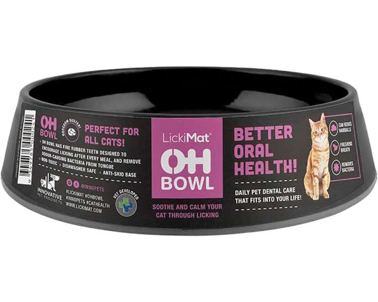 LICKI MAT - Cat Oral Hygiene Bowl Black Ø15X4,6Cm - (785.5400)