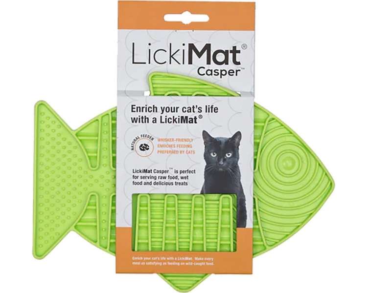 LICKI MAT - Cat CasperGreen 22X16Cm - (785.5384)