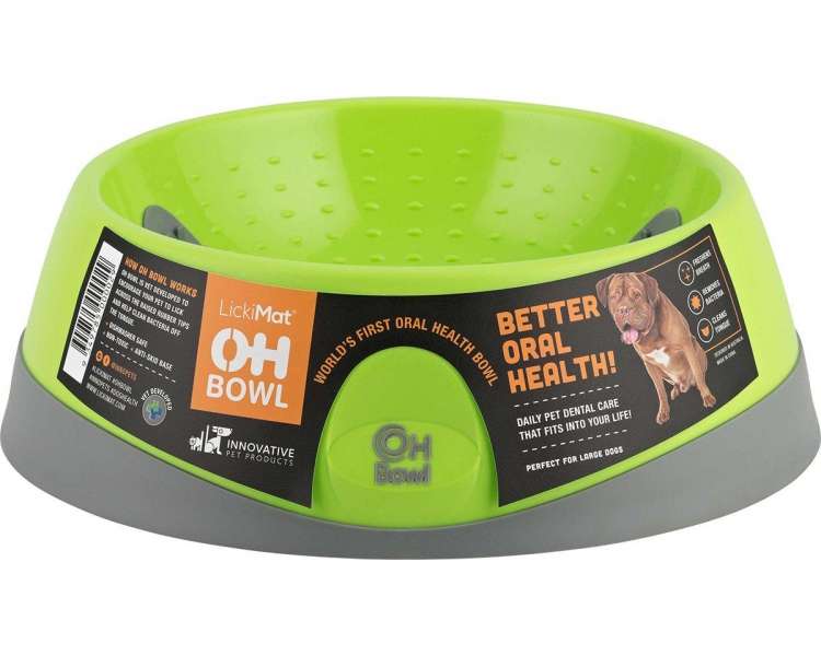 LICKI MAT - Dog Bowl Oral Hygiene Bowl L Green Ø27X9Cm - (645.5224)