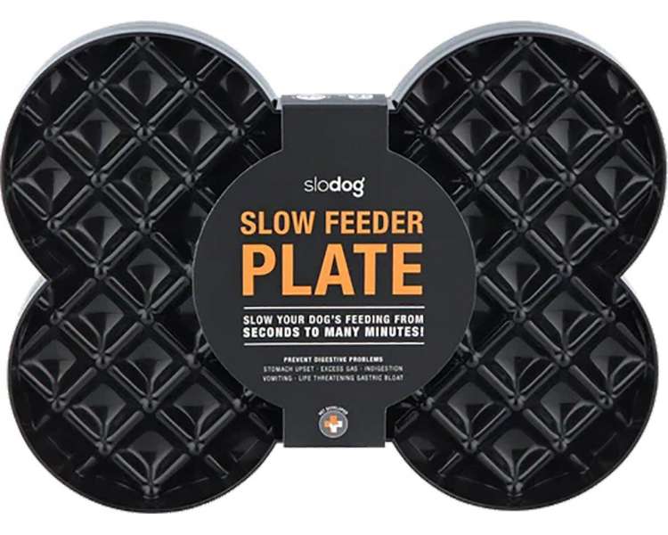 LICKI MAT - Dog Bowl Slow Feeder Plate Black 35X26X3Cm - (645.5404)