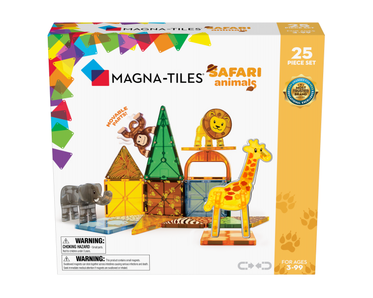 Magna-Tiles, Safari Animals 25 piezas set, (90220)