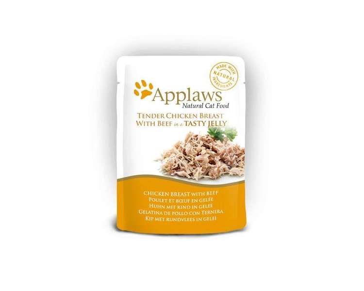 Applaws - Wet Cat Food 70 g Jelly pouch - Chicken & beef (178-252)