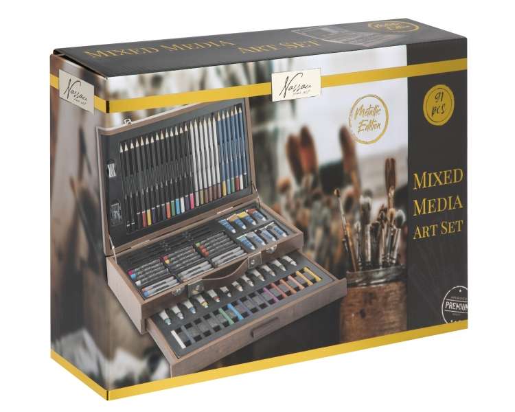 Nassau - Mixed Media Art Set 91 pcs - (K-AR0917/21GEA/G)