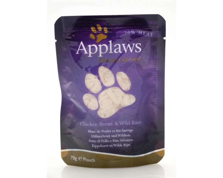 Applaws - Wet Cat Food 70 g pouch - Chicken & Wild Rice (178-007)