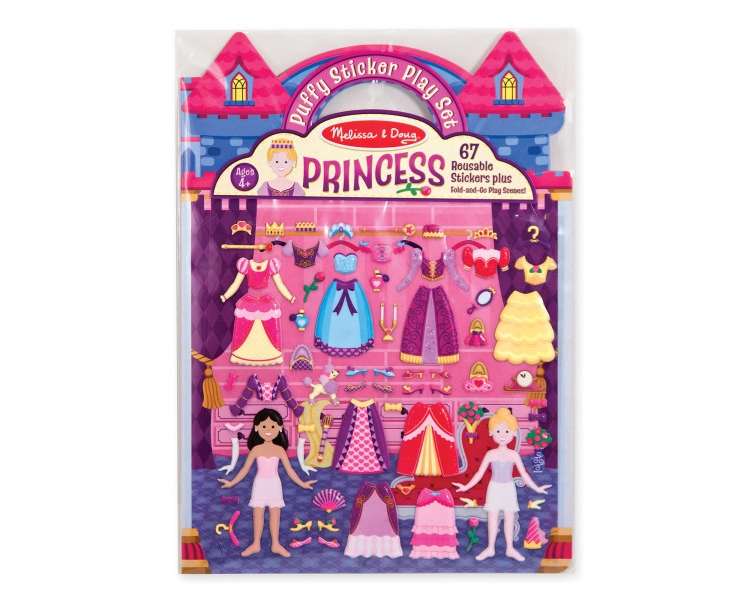 Melissa Y Doug, Pegatinas Reutilizables Con Relieve, Princesa, (19100)