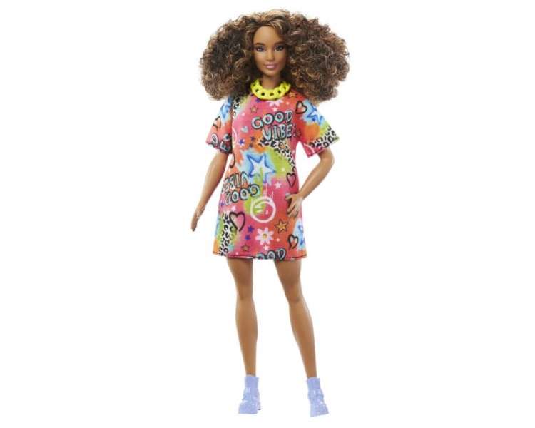 Barbie - Fashionista Doll - Brunette With Graffiti Dress (HJT00)