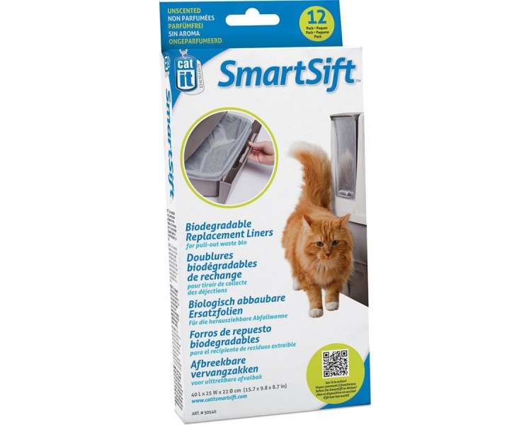 CATIT - Biodegradable Replacement Liners (Bottom) Smart Sift 12St - (775.1072)