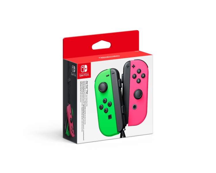 Nintendo Switch Joy-Con Controller Pair - Neon Green / Neon Pink (L + R)