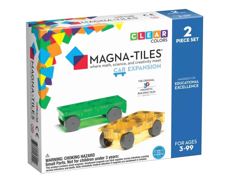 Magna-Tiles, Set de expansión de coches de 2 piezas, (90216)