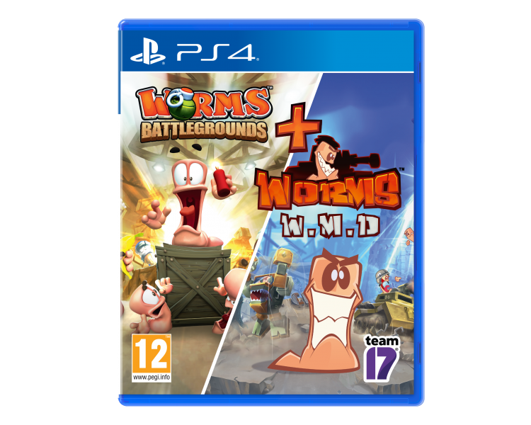 Worms Battlegrounds + Worms WMD Double Pack Juego para Consola Sony PlayStation 4 , PS4
