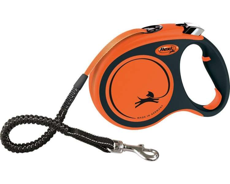 FLEXI - Leash Xtreme L Tape 5M Black/Orange Max 65Kg - (600.8404)