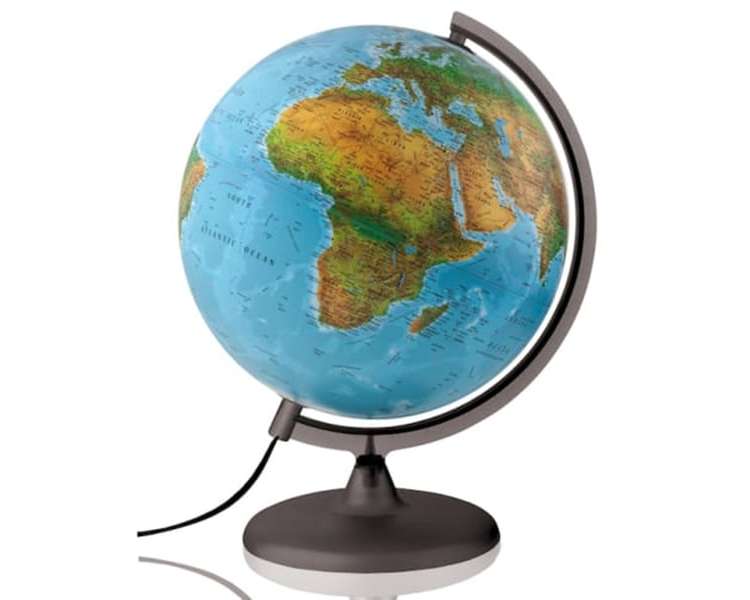 Globe Basic Blue Plastic 30cm Illuminated DK (B2)