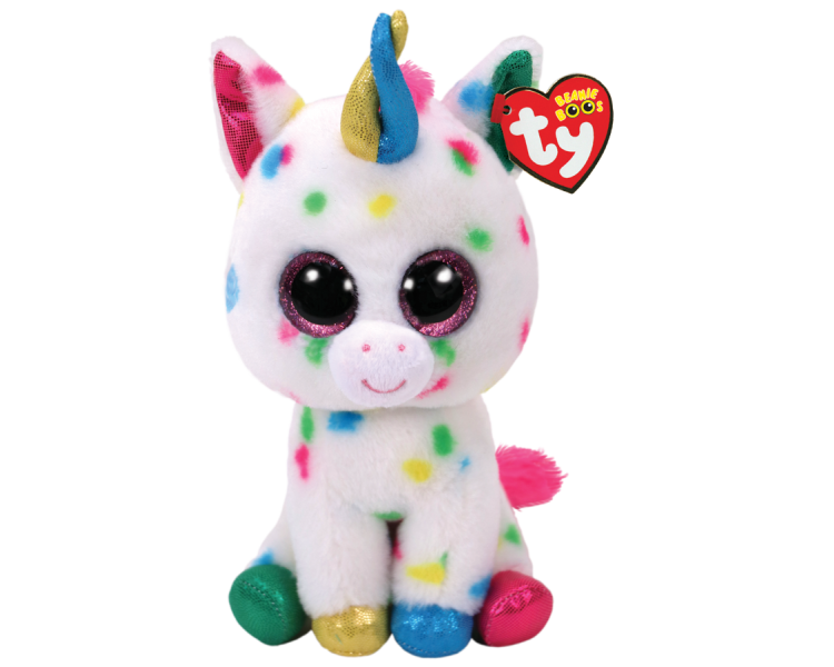 TY Plush - Beanie Boos - Harmonie the Speckle Unicorn (Medium) (TY37266)