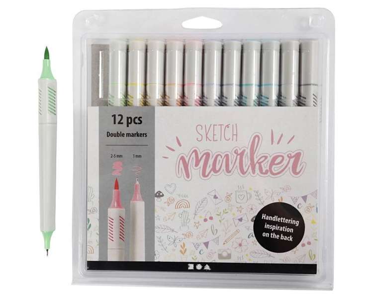 Sketch Marker - Pastel Colours 12 pcs. (37380)