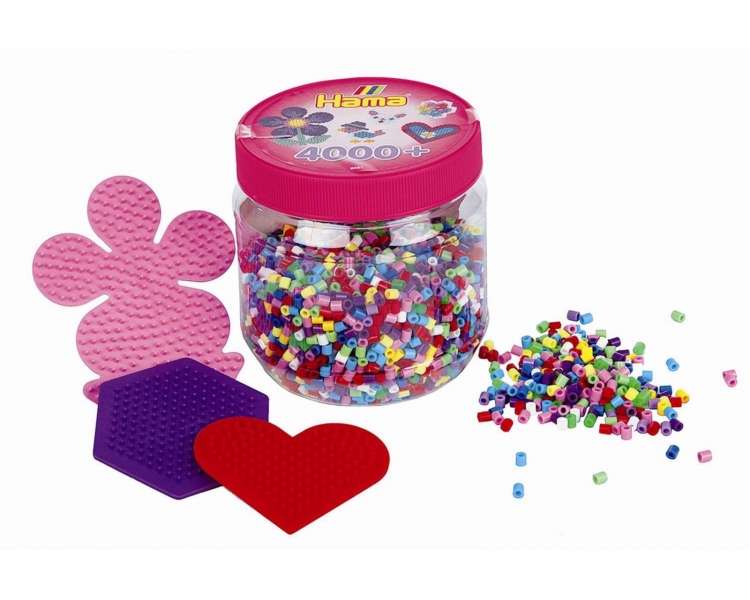 ​HAMA - Beads - 4000 pcs. with 3 ass. pin plates (382051)