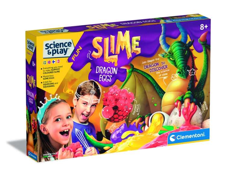 Clementoni - Science & Play - Slime Dragon Eggs (78783)