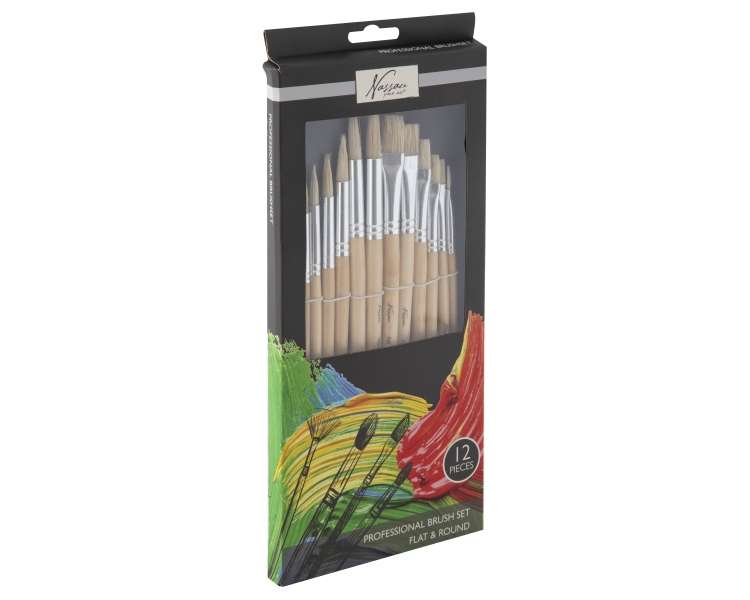 Nassau - Brush Set 12 pcs - (K-AR0818/GE)