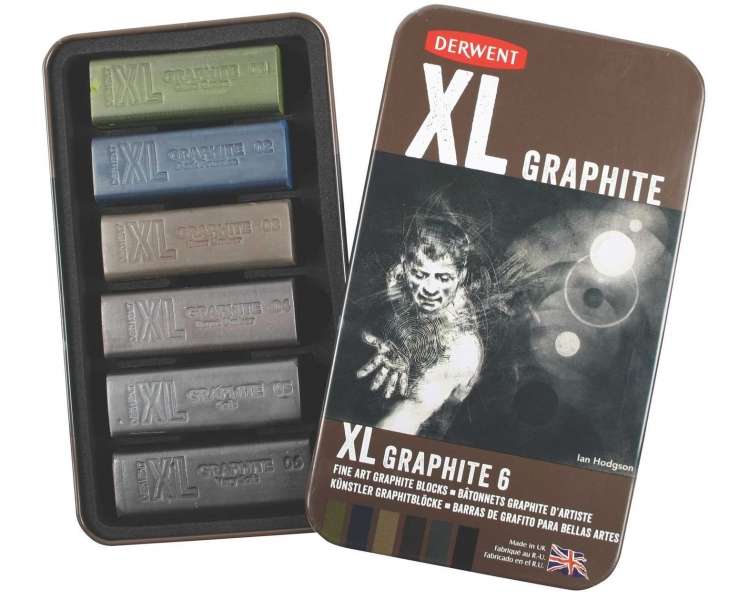 Derwent - XL Graphite Blocks, 6 Tin