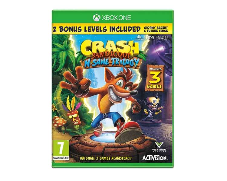 Crash Bandicoot, N'Sane Trilogy Remastered, Juego para Consola Microsoft XBOX One