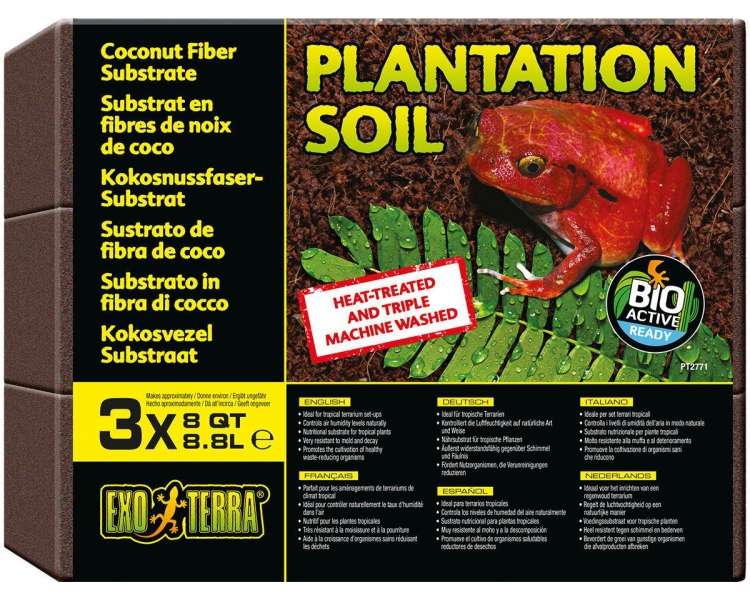 EXOTERRA - Plantation Soil 3 X 8.8L Tropical Substrate  - (222.5091)