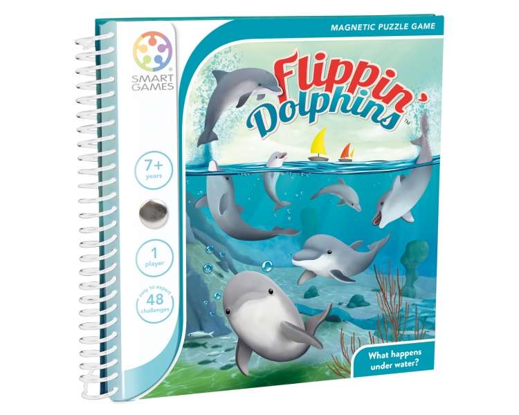 Rompecabezas SmartGames - Magnetic Travel - Flippin Dolphins (Nórdico) (SG2330)