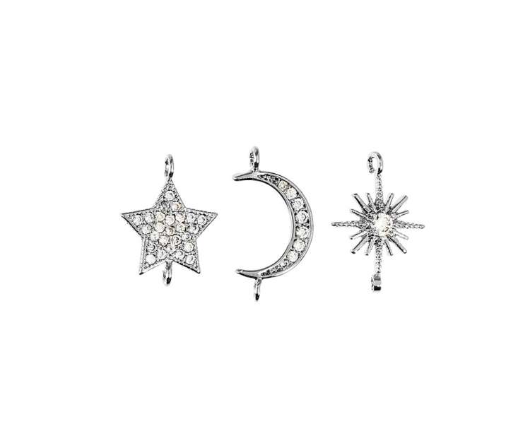 Pendants - Sun Moon Star - 925S sterling silver plated