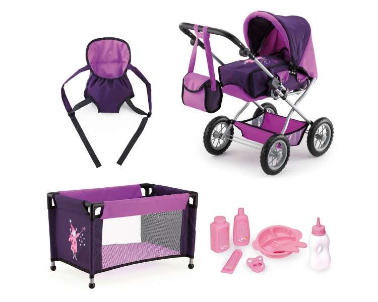 Bayer - Dolls Pram Combi Grande Set - Purple (15012AB)