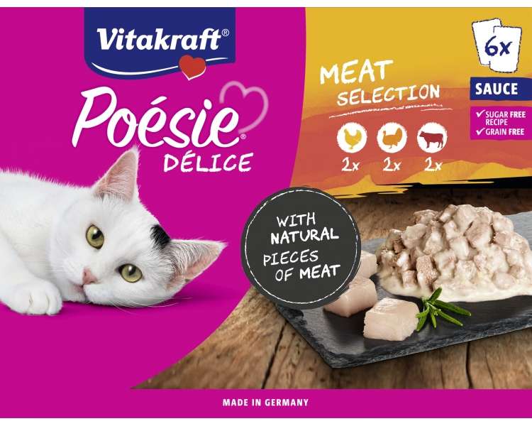 Vitakraft - Poésie® Délice multipack, variant with meat 6x85gr