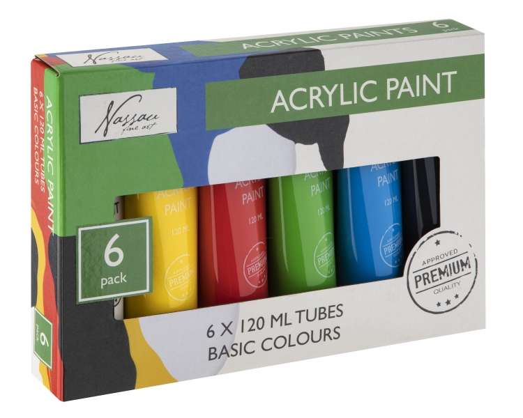 Nassau - Paint Acrylic Basic 6x120ml - (K-AR0747/GE)