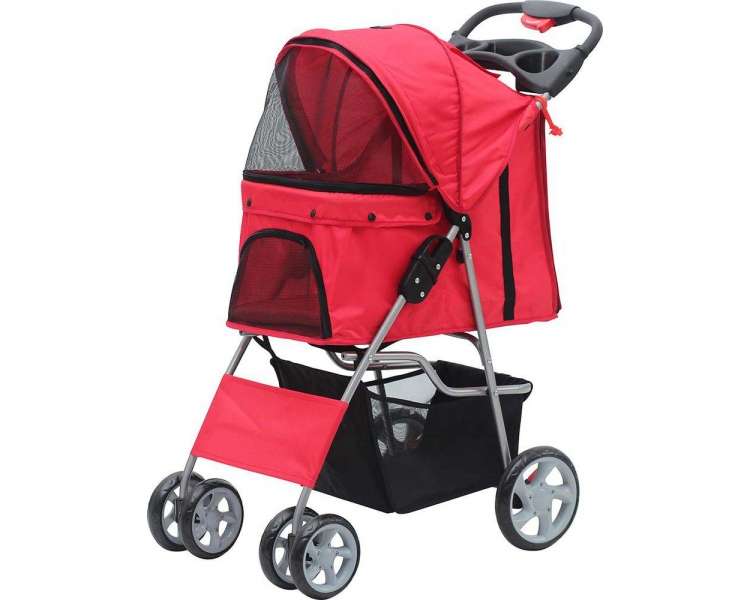 Pawise - Stroller For Cats And Dogs Red 68x46x100CM - (636.9102)