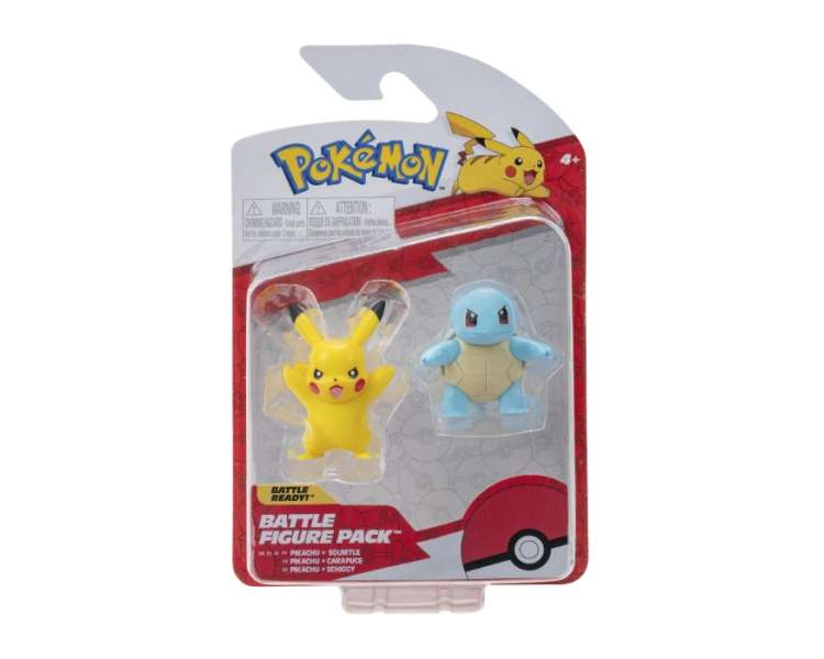 POKEMON - FIGURA DE BATALLA 2 PK SQUIRTLE Y PIKACHU - (PKW2853)