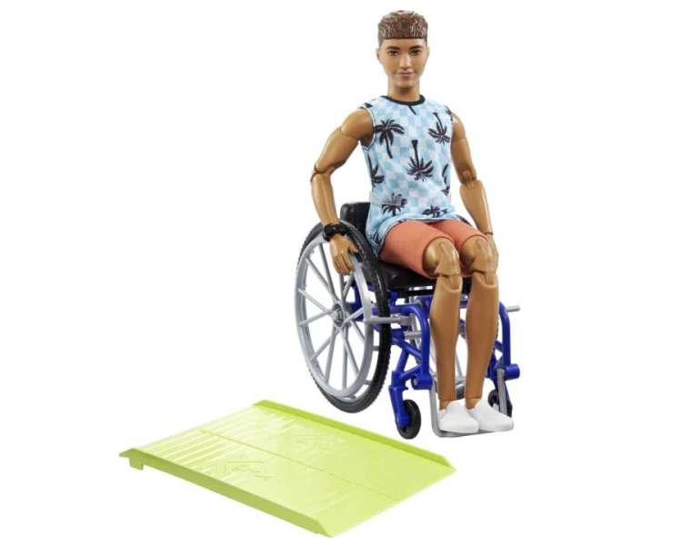 Barbie - Ken Doll With Wheelchair & Ramp (HJT59)