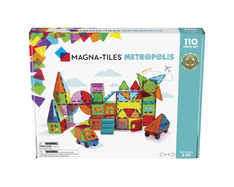 Magna-Tiles, Set de 110 piezas, Metropolis (90213)